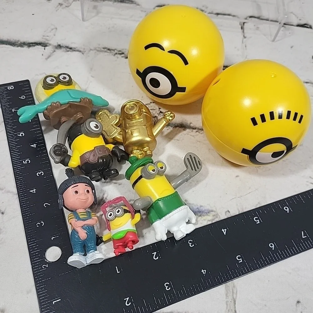 Despicable Me Minions‎ Agnes Figures Lot Of 6 With Empty Character Balls